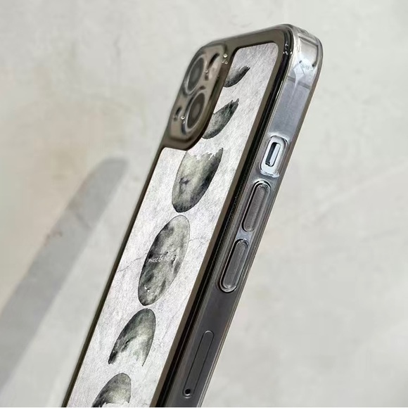 IPhone 14 Pro Max Hard Silicone Moon Phase Phone Case - Picture 3 of 8